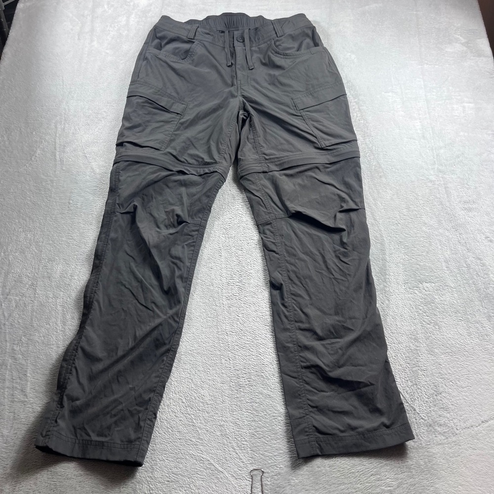 REI Co-op Sahara Convertible Hiking Pants Womens 12 Gray Zip Off Cargo Outdoor